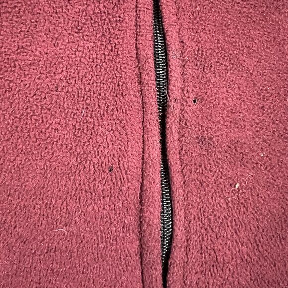 Vintage Woolrich Burgundy Full Zip Fleece Jacket Made in USA Men's Large - Picture 13 of 13